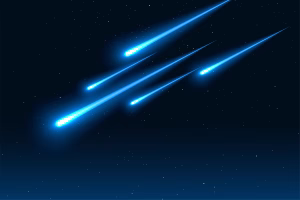 bright falling shooting star comet design
