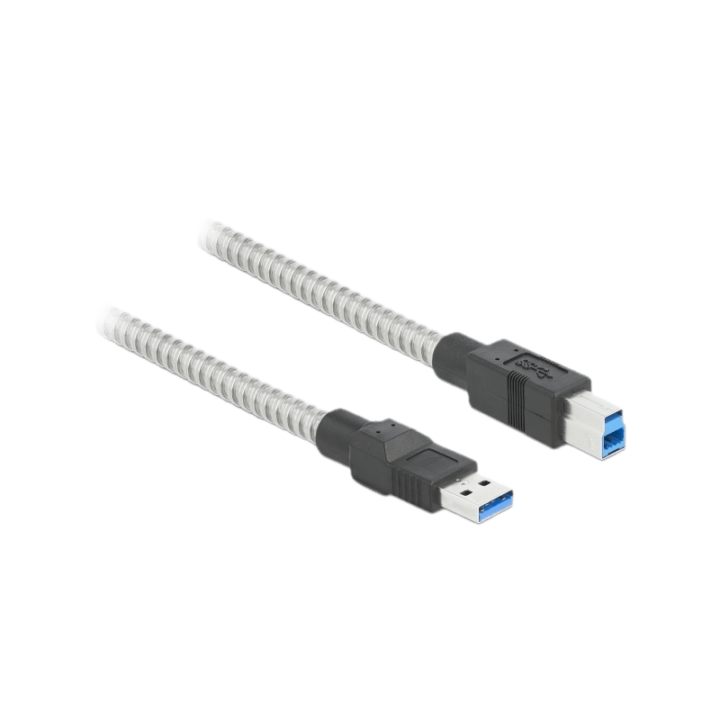 Cable USB 3.2 Gen 1 Type-A male vers Type-B male avec revêtement métal 1 m