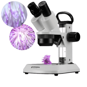Microscope stéréo BRESSER Analyth STR 10x - 40x à lumière incidente et transmise