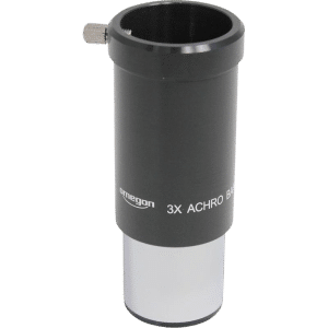 Omegon Barlow achromatique 3x - 1,25 pouce - photographie détourée