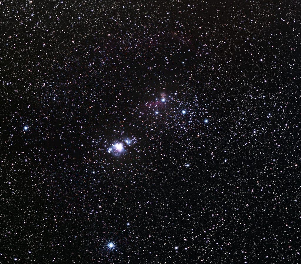 Nebuleuse d'Orion — photographie ESO/S. Brunier, illustration independante non realisee avec le DWARFLAB Draco