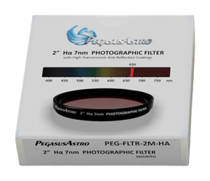 Pegasus Astro — Filtre photographique monté 2 pouces — Ha 7nm — photographie détourée