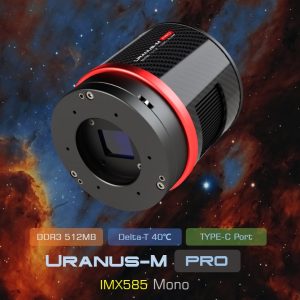 Caméra Uranus-M Pro de Player One Astronomy (IMX585, refroidie, avec dew heater intégré)