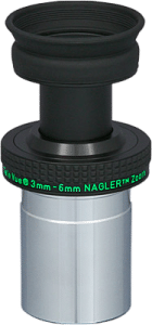 Tele Vue Nagler Zoom 3–6 mm 50°, photo officielle détourée