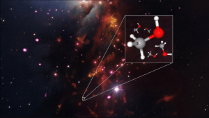 Nuage moléculaire de Persée avec molécules de méthanol détectées par ALMA COMPASS autour de jeunes protostars (NRAO/MPIfR)