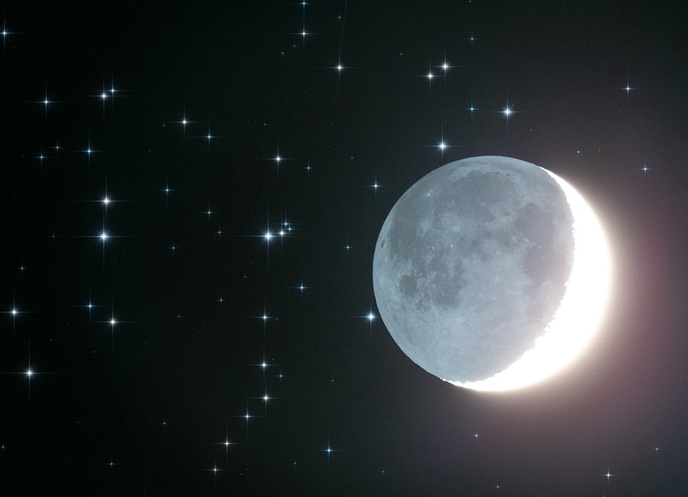 Occultation des Pleiades par la Lune, Emmanuel Beaudoin, lunette 105 mm, pose 3 s, Chevreuse