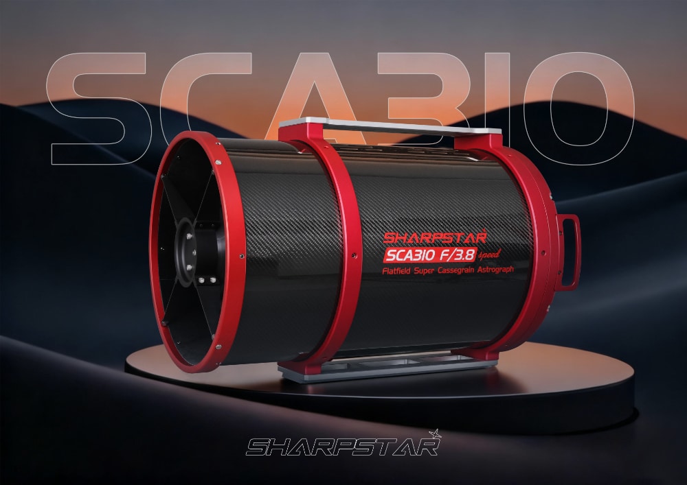 Sharpstar SCA310, astrographe Super Cassegrain 310 mm f/3,8 avec correcteur de champ triplet integre